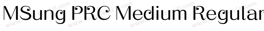 MSung PRC Medium Regular字体转换